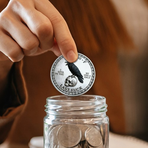 Die F-CAW-F Münze — Für diejenigen, die über das Leben lachen und null F*cks geben! - Bild 5 von 5