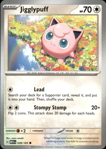 Jigglypuff Normal Common SV: Scarlet & Violet 151 039/165 NM