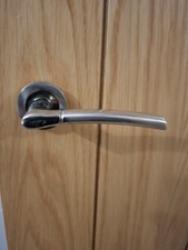 13 Pair Of Chrome Internal Door Handles And 4 Bathroom Locks