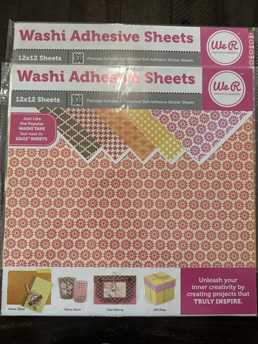 We R Memory Keepers Washi Klebefolien - 12x12 - 4 Packungen - 20 Blatt insgesamt - Bild 3 von 5