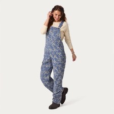 Duluth Women's Heirloom Gardening Lined Bib Overalls, Winter Owls NEW WT