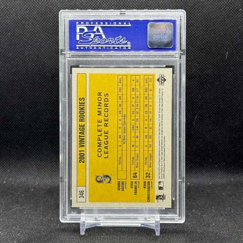 2001 Upper Deck Vintage Ichiro Suzuki #346 RC PSA 10 Mint Seattle Mariners HOF - Bild 2 von 2