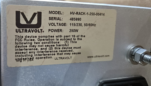 Ultravolt HV-Rack-2-250-00414 jednokanałowy stojak wysokiego napięcia 250W - Zdjęcie 3 z 3