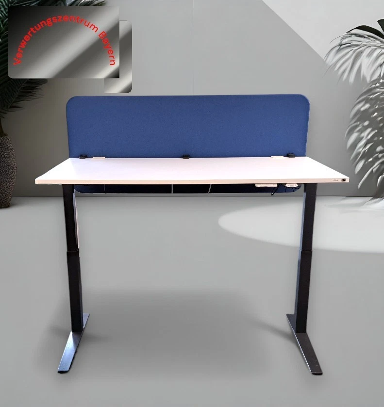 K+N Schreibtisch elektr. höhenverstellbar Arbeitsplatz weiß Tisch 160x80 est0126