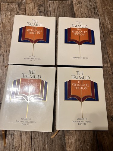 The Talmud The Steinsaltz Edition Reference guide volume 1, 2, 3, 1989 Hadcover - Picture 2 of 6