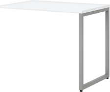 Easy Office 36W X 24D Return/Bridge with Leg, Pure White (EOR136WH-03)