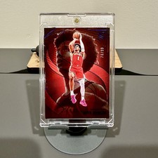 2024-25 Panini Silhouette Jalen Johnson Silver Holo Blue /99 SP Rare Hawks #56
