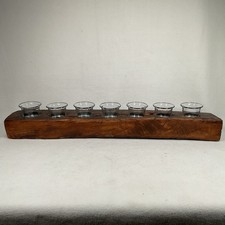 Rustic Farmhouse Reclaimed Wood Tea Light Candle Holder 7 Votives Modern Country