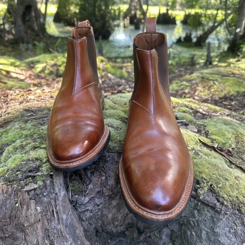 Allen Edmonds Chelsea Boots Mens 12 B Ashbury Sheep Leather Dress Ankle Pull On - Picture 5 of 16