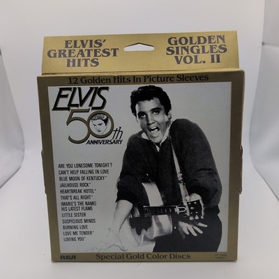 Elvis Presley Greatest Hits Golden Singles Vol. II Gold Vinyl 7'' Anniversary
