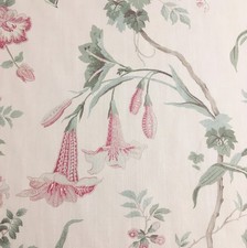 4 meters x COLEFAX & FOWLER "Datura” Linen fabric Archive classic Pink/Green