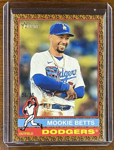 Topps Heritage Mookie Betts 2025 #487 color del año SSP/76 EX-NM+ LEER - Imagen 4 de 12