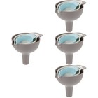 4 Sets Mini Funnels Liquid Funnels Detachable Oil Spices Funnels Wide Mouth
