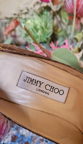 JIMMY CHOO Snakeskin Pumps Stilletto Heels Designer Italy SIZE AU7.5 EU38.5 VGC - Picture 17 of 24
