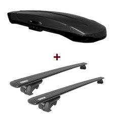 Dachbox Thule Vector Alpine + Dachträger Thule für Audi A6 Avant Typ C4 set neu