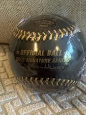 RAWLINGS GOLD SIGNATURE SERIES OFFICIAL BLACK LEATHER BASEBALL UNSIGNED