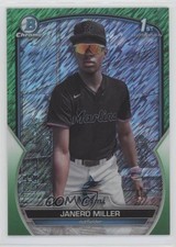 2023 Bowman Chrome Prospects Green Shimmer Refractor 62/99 Janero Miller 0hj7