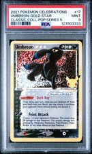 2021 POKEMON CELEBRATIONS CLASSIC COLL #17 UMBREON-GOLD STAR PSA 9