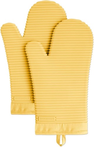 Juego de 2 guantes de horno de silicona suave acanalados, 7,5"X13", batido - Imagen 17 de 30