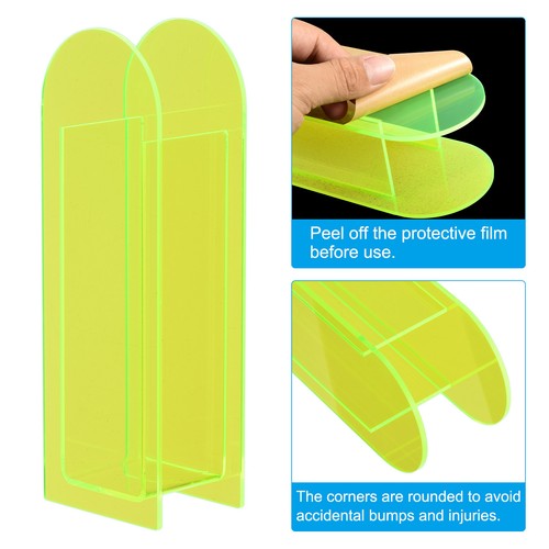 3x2x9" Acrylic Flower Vase Arch Acrylic Floral Vase Decorative Vase Green - Picture 3 of 5