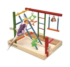 Penn-Plax Bird Life Wood Playpen   Perfect for Cockatiels and Conures