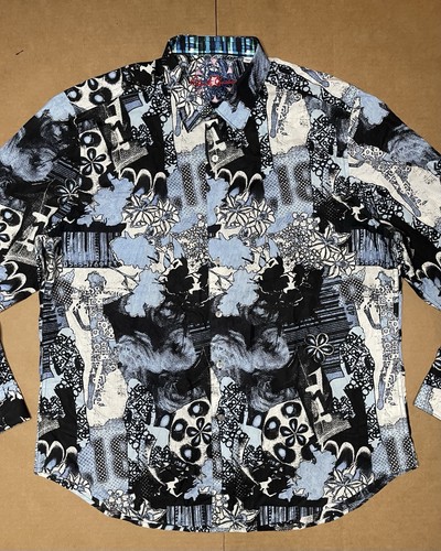 Robert Graham Men’s 2XL Classic Fit Abstract Floral long Sleeve Dress Shirt - Picture 2 of 8
