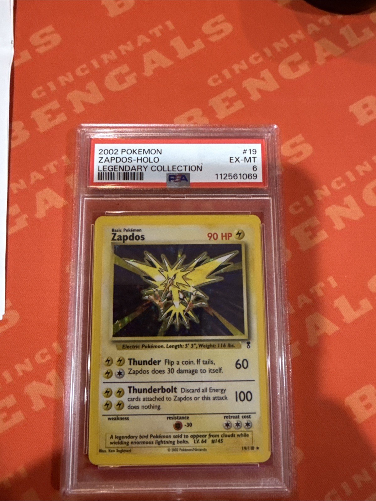 Pokémon TCG Zapdos Legendary Collection Holo Card 19/110 NM Condition