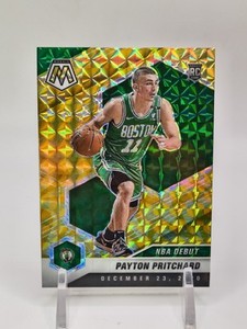 2020-21 Mosaic Payton Pritchard NBA Debut Reactive Yellow Prizm № 269 Celtics