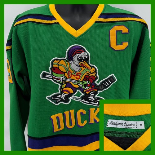 Mighty Ducks Charlie Conway #96 Hockey Trikot Kopfbedeckung Klassiker Grün Retro