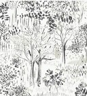 Walden Black Forest Wallpaper with Modern Botanical Trees Motif Chesapeake