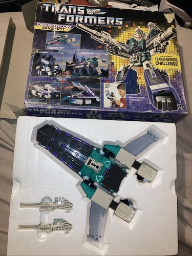 TRANSFORMERS G1 SIXSHOT US SELLER RARE! DECEPTICON TOY ROBOT WOLF GUN JET