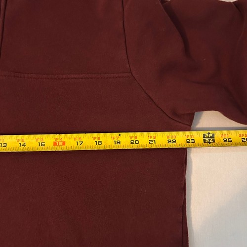 Orvis Men's Large Red Quarter Zip Pullover Sweatshirt Mock Neck Burgundy Fishing - Picture 7 of 8