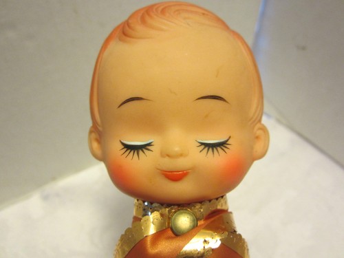 Vintage Music box Aluminum choirboy Silent Night 1950's Japan 8.7" t - Picture 5 of 5