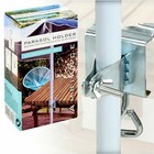 Silver Stainless Steel Metal Parasol Umbrella Holder Clamp For Garden Table