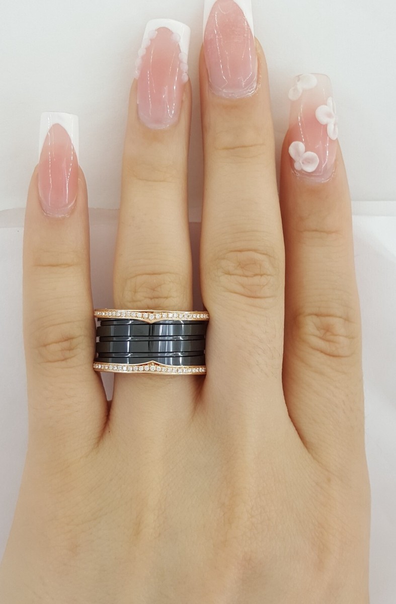 Bvlgari Bulgari B.Zero1 Diamond Black Ceramic 18k Rose Gold Bvlgari Bulgari B.Zero1 Diamond Black Ceramic 18k Rose Gold