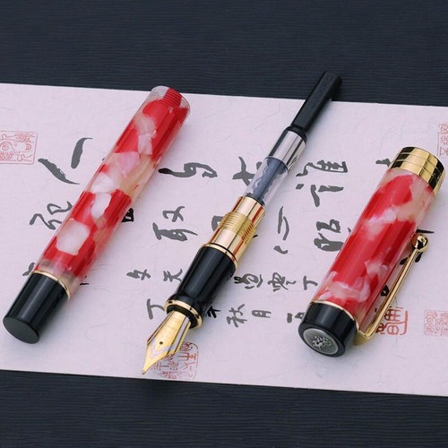 Jinhao 100 Centennial Resin Fountain Pen Smooth Fine Nib 0.5mm Writing Office #s - Picture 11 of 42