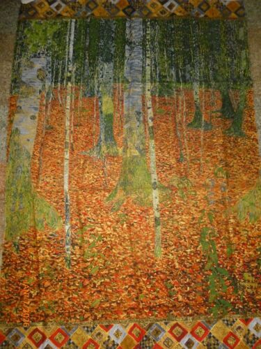 Birch Tree Gustav klimt Kaufman Fabric 1/2 yd - Picture 2 of 4