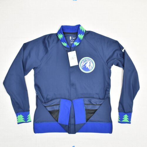 NEW Nike NBA Minnesota Timberwolves Men Jacket Polyester Blue Size M DB2461-410 - Picture 2 of 8