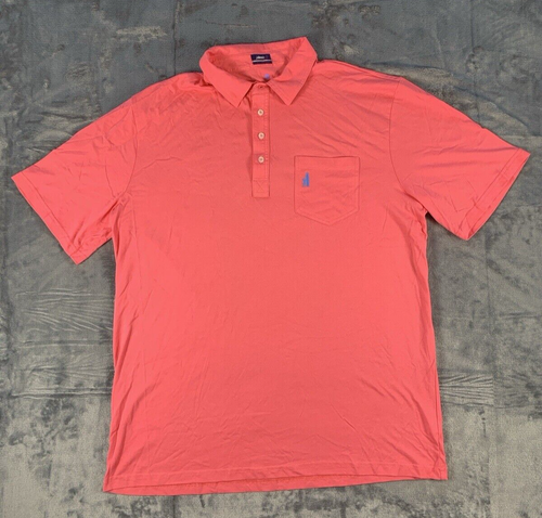 Johnnie O Shirt Mens Size XXL Pink Golf Polo Stretch Logo Embroidered Casual - Picture 1 of 7