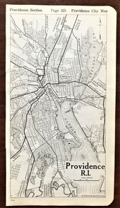 Map Of Providence Ri Authentic 1920 Original Map ~ Providence, Ri Rhode Island, Street Detail,  Rare | Ebay