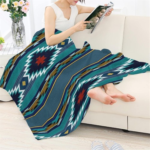Aztec Ethnic Western Native American Luxury Sofa Blanket for Women Men Kids... - Picture 3 of 9