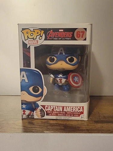 FUNKO POP 67 MARVEL AVENGERS AGE OF ULTRON CAPTAIN AMERICA VINYL BOBBLE MIB!!!