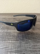 TOREGE Polarized Sports Sunglasses for Men Women Matte Black ice-blue Lens