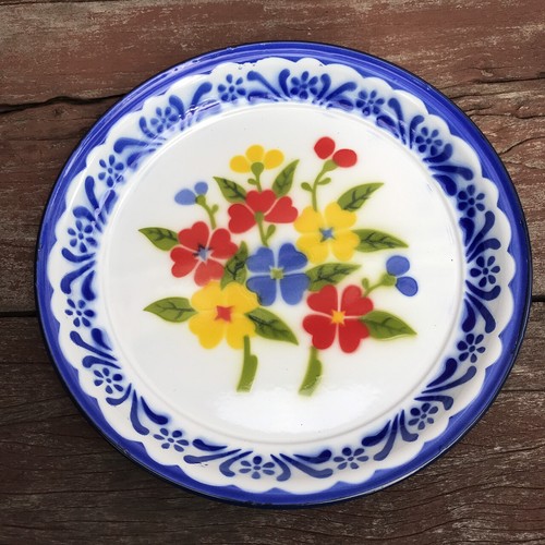 Vintage Thai Traditional Flower Patterned Enamel Serving Tray Decor Size S,M,L - Picture 41 of 128