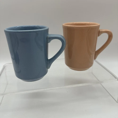 Vintage Homer Laughlin Pink Mugs Coffee Cups Restaurant Lot 4 MCM HLC USA