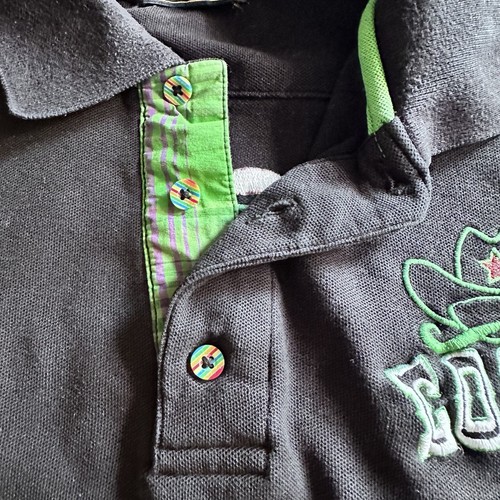 VTG Coogi Australia Polo Shirt XXL 2XL Retro Western Multicolour Cowboy Hat Read - Picture 13 of 14