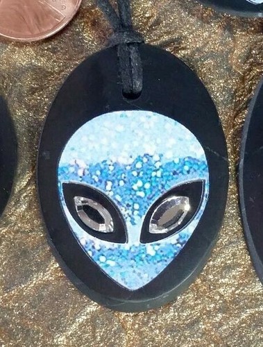 Shungite Large Pendant Jewelry Necklace Alien Outer Space X-Files - Picture 4 of 7