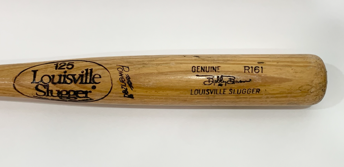 サインバットLouisville Slugger Bobby Valentine Bobby Brown Game Used Vintage Louisville Slugger Baseball