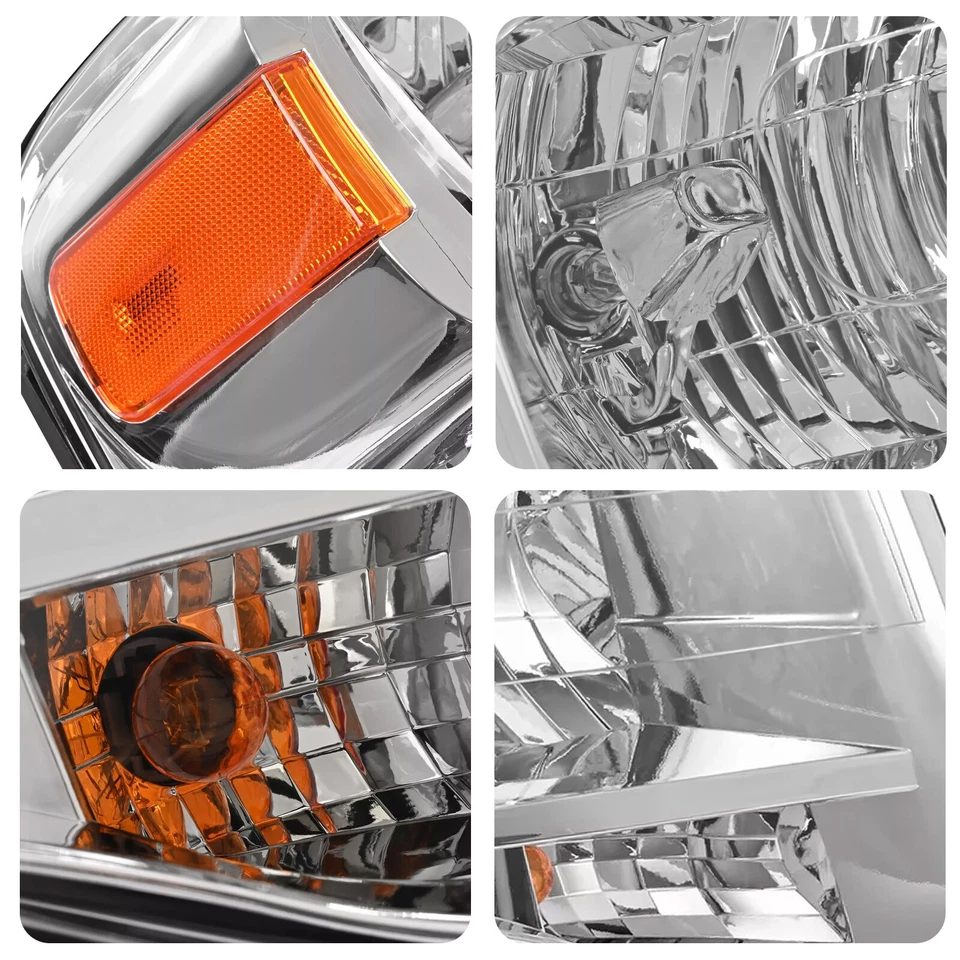 Pair For Ford Expedition 2007-2014 Headlights Amber Corner Headlamp W/bulb LH&RH - Image 4 of 4