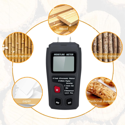 Digital Wood Moisture Meter Wood Humidity Tester Hygrometer Timber Damp Detector - Picture 7 of 12
